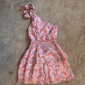 Floral One-Shoulder Dress XS